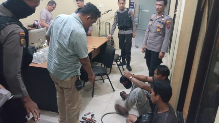 Tim Patroli Presisi Sat Samapta Polrestabes Medan Amankan Pelaku Pencurian Besi Tiang PLN