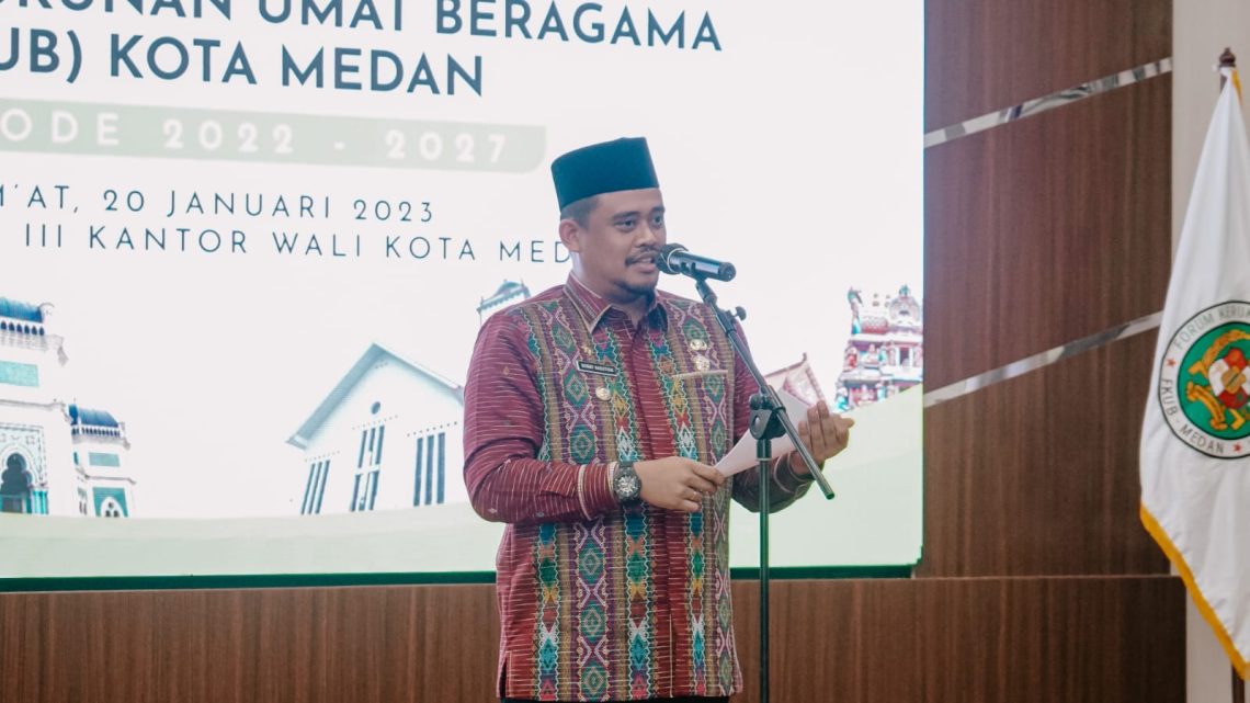Kukuhkan Pengurus FKUB Kota Medan, Bobby Nasution: Wujudkan Medan Kota Harmoni Bagi Seluruh Pemeluk Agama & Etnis