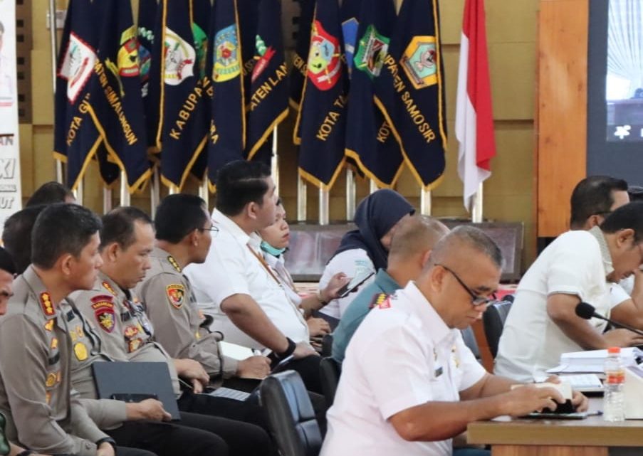 Kapolrestabes Medan Hadiri Rakor Pelaksanaan Event F1 H20 di Rumah Dinas Gubsu