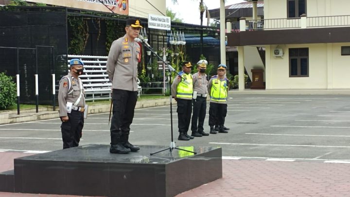 Polrestabes Kawal Kunjungan Kerja Presiden RI di Medan