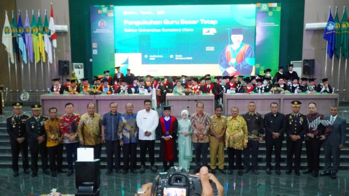 Hadiri Pengukuhan Guru Besar Tetap USU, Syah Afandin: Kualitas Pendidikan Tercermin dari Pemimpinnya