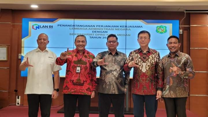 Sekretariat DPRD Medan – LAN Teken Perjanjian Kerja Sama