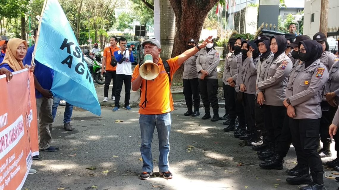 Polrestabes Medan Kawal Aksi Demo Partai Buruh