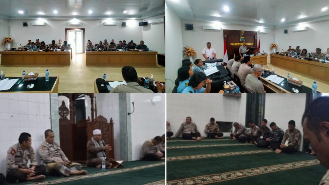 Polrestabes Medan Gelar Binrohtal kepada Personel Beragama Islam dan Nasrani