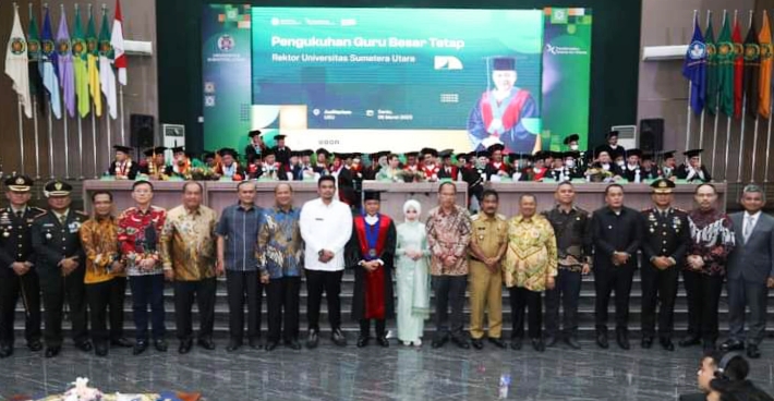 Ketua DPRD Medan Hadiri Pengukuhan Guru Besar Tetap USU