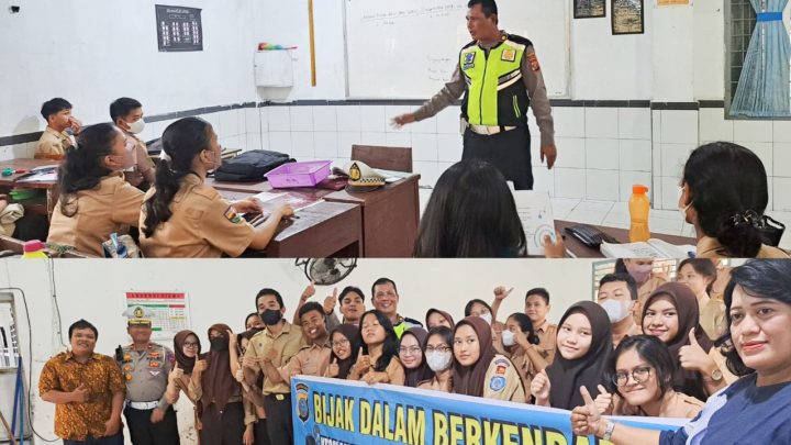 Satlantas Polrestabes Medan Sosialisasi Kamseltibcarlantas di 3 Sekolah