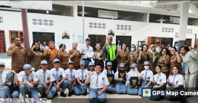 Operasi Keselamatan Toba 2023, Kanit Kamsel Jadi Irup di SMA 18 Medan
