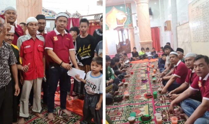 Santuni Anak Yatim, Ketua Pewarta Gelar Buka Puasa Bersama di Masjid Rahmat