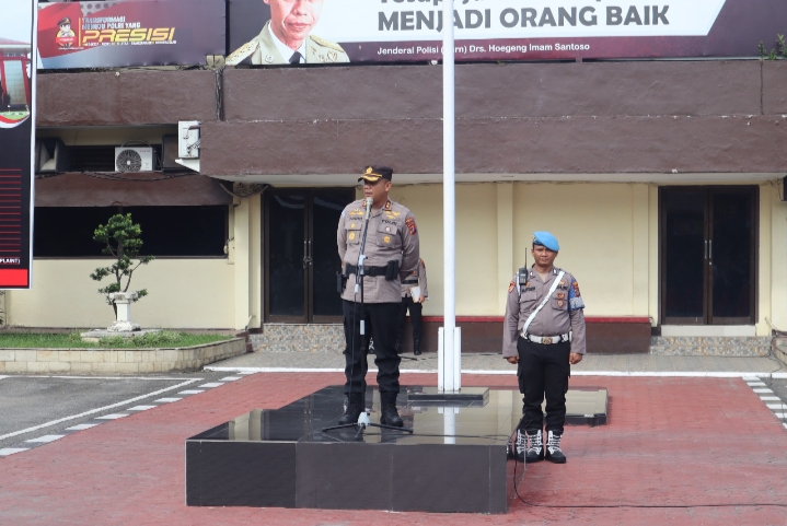 Waka Polrestabes Medan Pimpin Apel Pagi, Ini Arahannya ke Personel