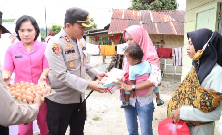 Kapolres Simalungun Gelar PMT kepada 100 Anak Asuh Polres Simalungun