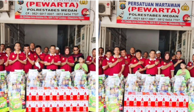 Jelang Idul Fitri, Ketua Pewarta Bagikan Parsel dan Sirup kepada Pengurus dan Anggota
