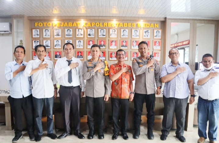 Diterima Kapolrestabes, Pengurus dan Rektor HKBP Nomensen Audiensi ke Polrestabes Medan