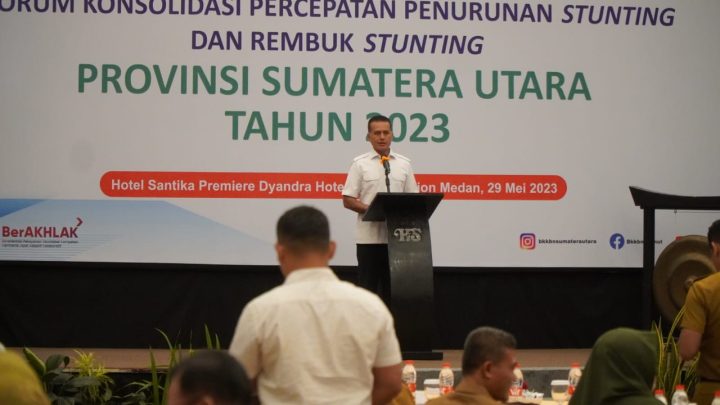 Pemkab Langkat Ikut Hadiri Evaluasi Percepatan Stunting di Sumut