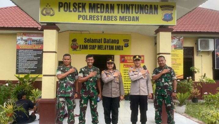 Kapolsek Medan Tuntungan Adakan Diskusi Kamtibmas Bersama Kasiops Menarhanud-2 PB