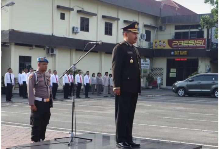 Kasat Binmas Polrestabes Medan Pimpin Upacara Hari Lahir Pancasila