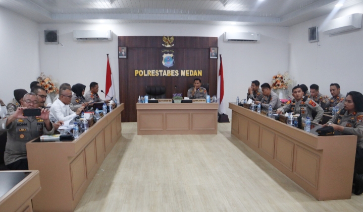 Wakapolrestabes Medan Pimpin Rapat Persiapan HUT Bahayangkara 2023