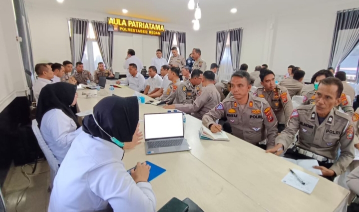 Polrestabes Medan Sambut Kunker Tim Itwasum Polri