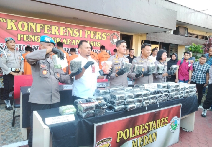Polrestabes Medan Bongkar Penyelundupan Narkoba Jaringan Lintas Provinsi