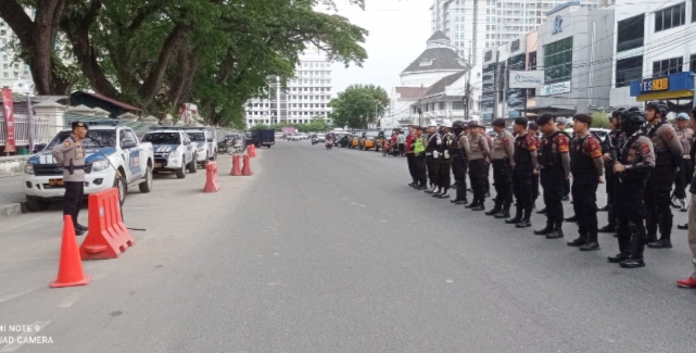 Wakasat Samapta Polrestabes Medan Pimpin Apel KRYD Antisipasi Kejahatan Jalanan