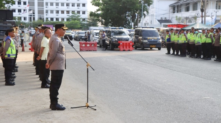 Waka Polrestabes Medan Pimpin Apel Pengamanan Takbiran Idul Adha