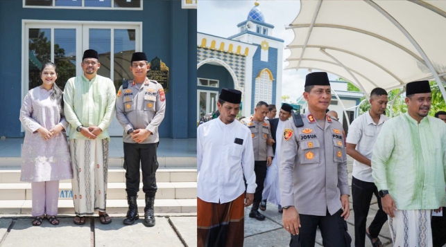 Kapolres Pelabuhan Belawan Hadiri Sholat Idul Adha dan Pemotongan Hewan Kurban Bersama Gubernur Sumut, Wakapolda Sumut dan Walikota Medan