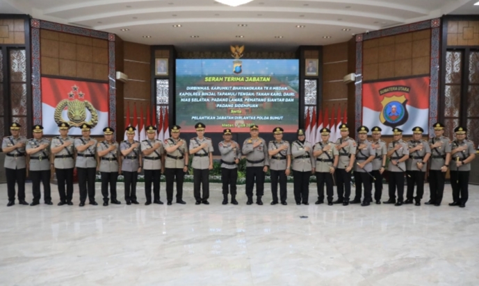 Kapolrestabes Medan Hadiri Sertijab Kapolres dan PJU Jajaran Polda Sumut