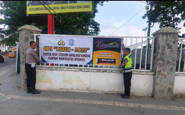 Satlantas Polrestabes Medan Sosialisasi Operasi Patuh Toba 2023 di Lapangan Merdeka