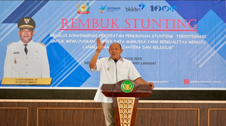 Plt Bupati Langkat Buka Rembuk Stunting 2023, Begini Harapannya