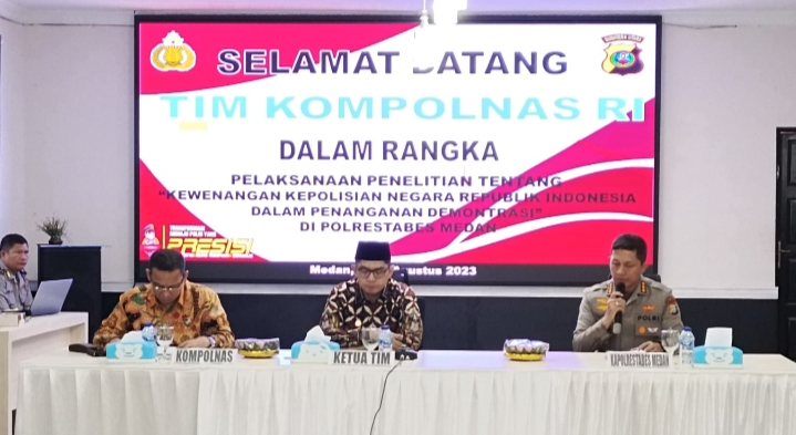 Tekan Penelitian Penanganan Demonstrasi, Kompolnas Kunker ke Polrestabes Medan