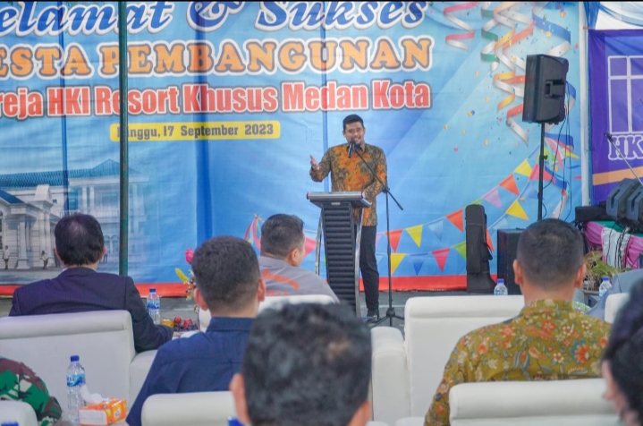Bobby Nasution Ajak Jemaat HKI Jaga Terus Kerukunan