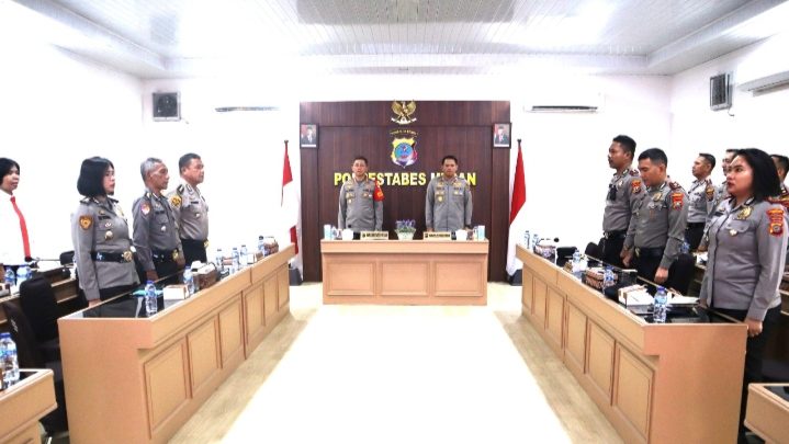 Kapolrestabes Medan Hadiri Zoom Meeting Mantap Brata Toba 2023-2024