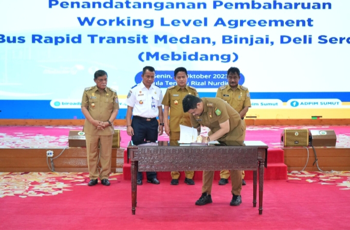 Tandatangani WLA BRT Mebidang, Bobby Nasution Harapkan Transportasi Umum ini Segera Terwujud