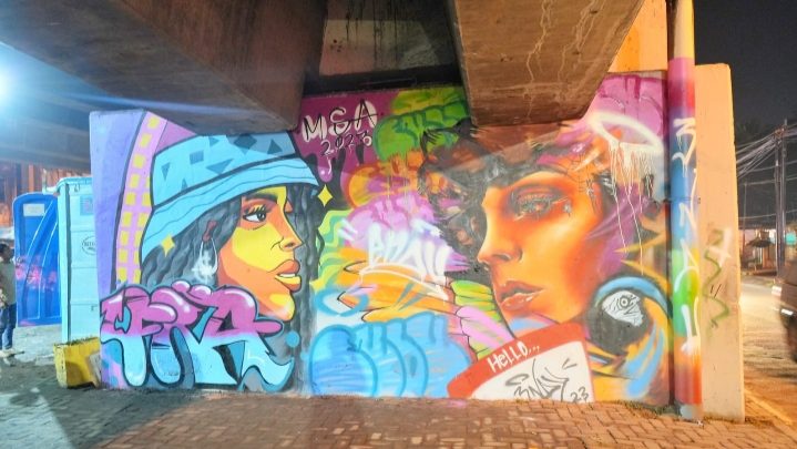 Karya Seniman Mural dari Manca Negara Hiasi Pilar Flyover Amplas