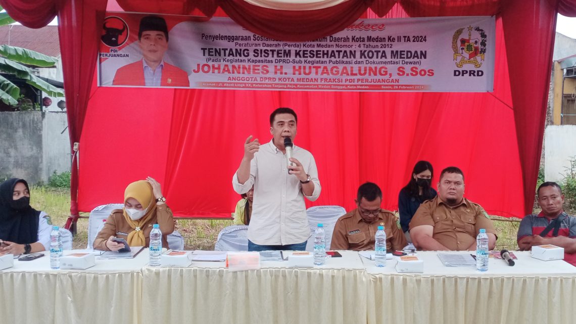Johannes Hutagalung: Sistem Kesehatan di Kota Medan Sudah Baik