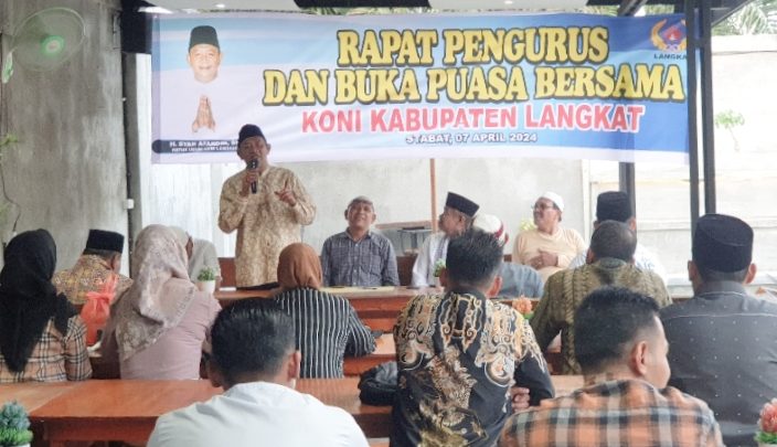 Ketua KONI Langkat H. Syah Afandin.SH Gelar Rapat Pengurus dan Buka Puasa Bersama