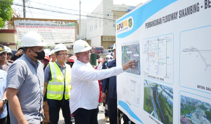 Tinjau Proyek Floodway Sei Sikambing-Belawan, Masyarakat Senang Wali Kota Medan Berikan Solusi