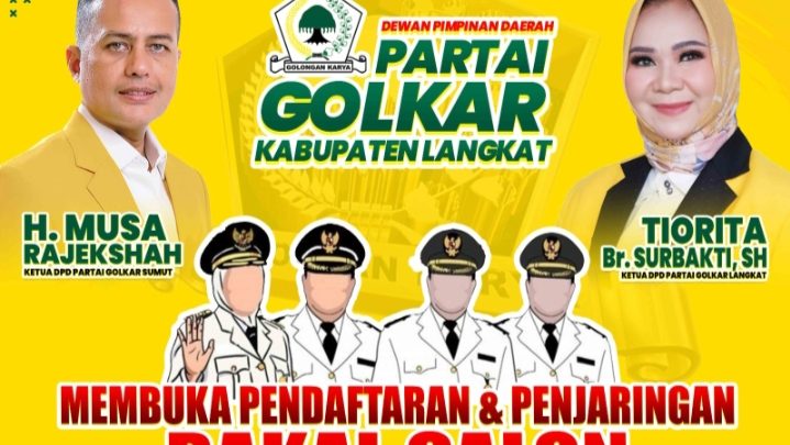 DPD Golkar Langkat Buka Pendaftaran Calon Bupati dan Wakil Bupati Periode 2024-2029