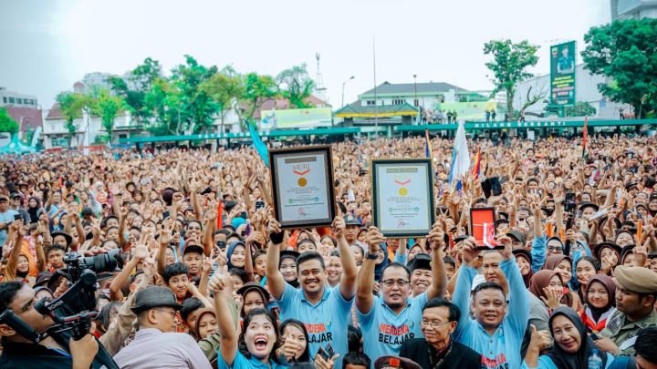 Pemecahan 2 Rekor MURI Warnai Gebyar Pendidikan Kota Medan 2024
