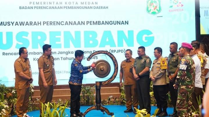 Sekwan Kota Medan Hadiri Pembukaan Musrenbang RPJD 2025-2045