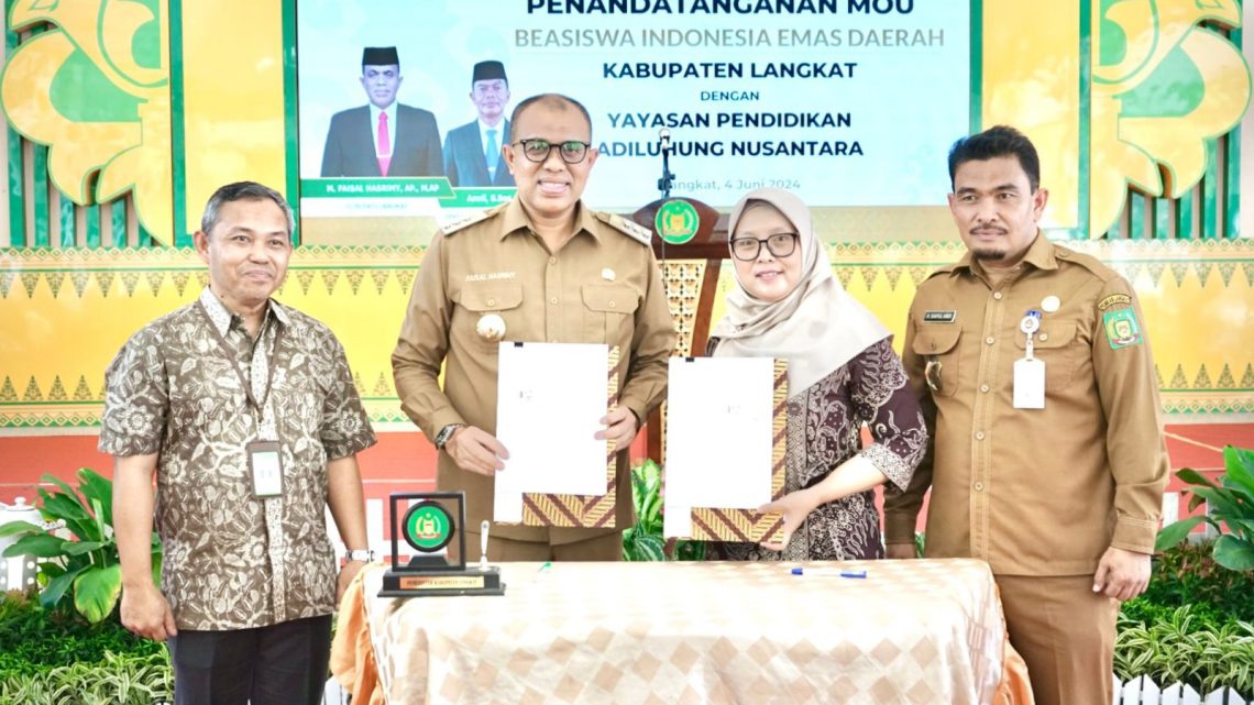 PJ. Bupati Langkat Tandatangani MoU Kerjasama dengan Yayasan Adihulung Pendidikan Nusantara