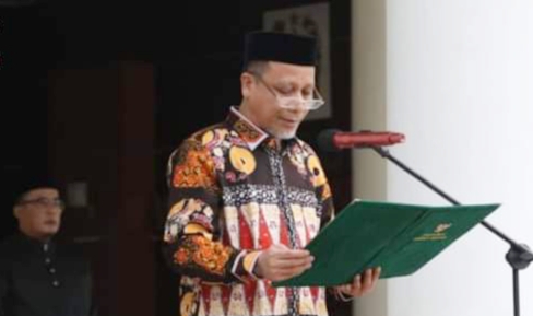 Rajudin Sagala Baca Teks Pancasila di Peringatan Harlah Pancasila 2024