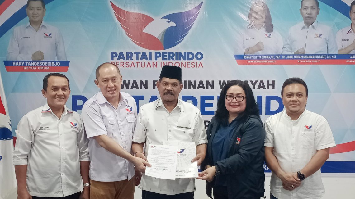 Terima Surat Tugas Balon Wali Kota Medan dari Perindo, Rahudman Harahap: Saya Kader PDIP