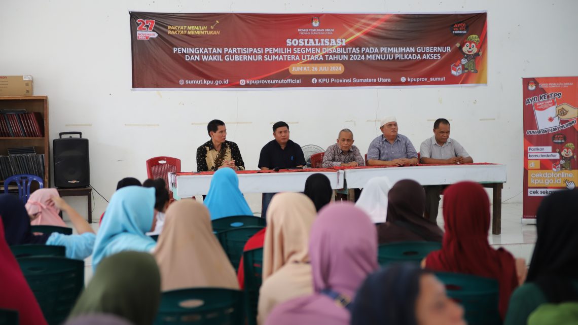 KPU Sumut Gelar Sosialisasi Peningkatan Partisipasi Pemilih Segmen Disabilitas