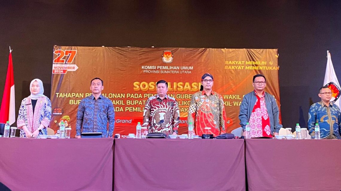 KPU Sumut Sosialisasikan Tahapan Pencalonan Pilkada Serentak 2024