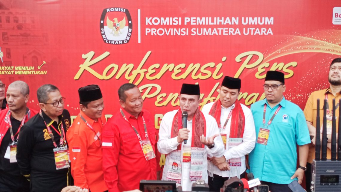 Pasangan Edy-Hasan Daftar ke KPU Sumut, Agus Arifin Harap Pendaftaran Berjalan Baik