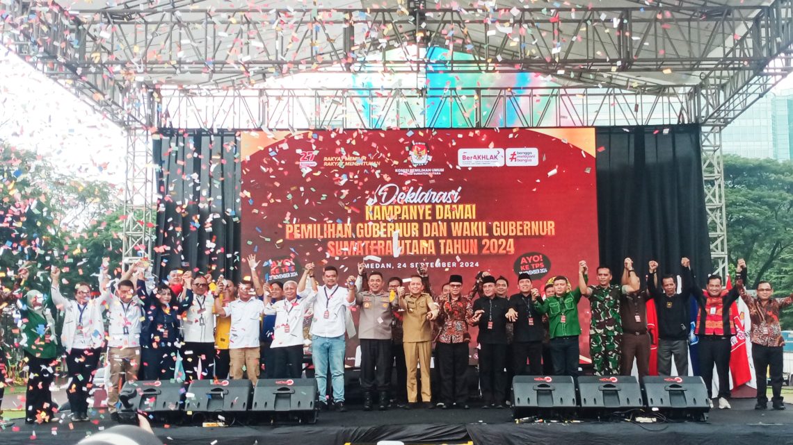 KPU Sumut Gelar Deklarasi Kampanye Damai Pilgubsu 2024