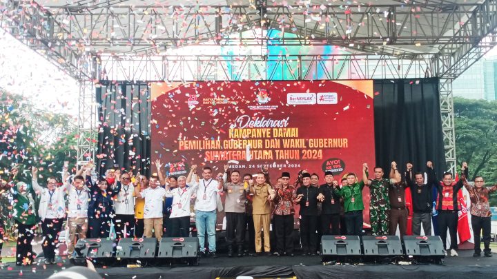 KPU Sumut Gelar Deklarasi Kampanye Damai Pilgubsu 2024