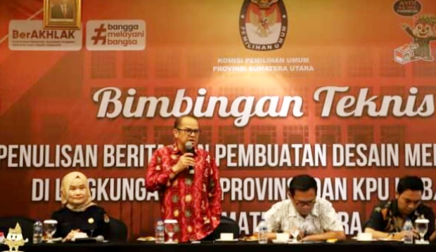 KPU Sumut Gelar Bimtek Penulisan Berita & Desain Medsos