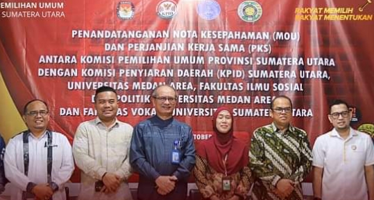 KPU Sumut Tandatangani MoU dengan KPID, UMA & USU