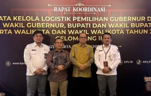 KPU Sumut Hadiri Rakor Tata Kelola Logistik Pilkada 2024